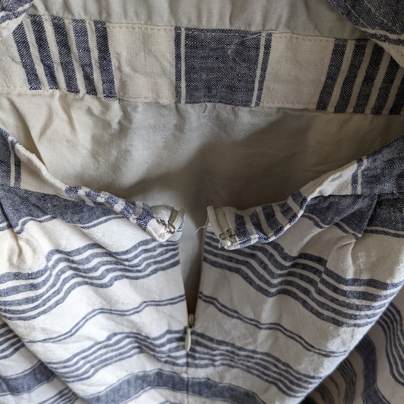 MADEWELL Linen-Blend Open Back Striped Dress - Picture 9 of 10